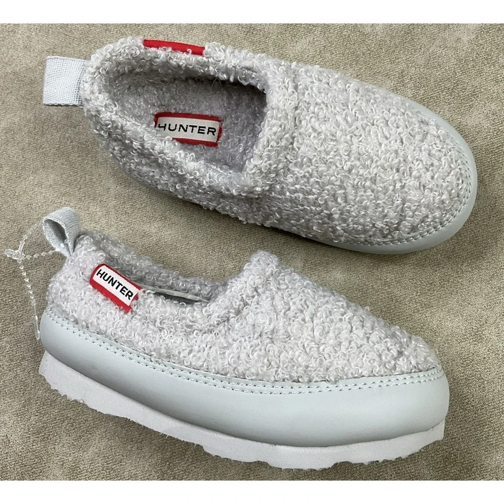 Hunter Slippers Sherpa Lined Shoes Toddler Kids Insulated Boys Sz 8 / Girls Sz 9